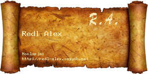 Redl Alex névjegykártya